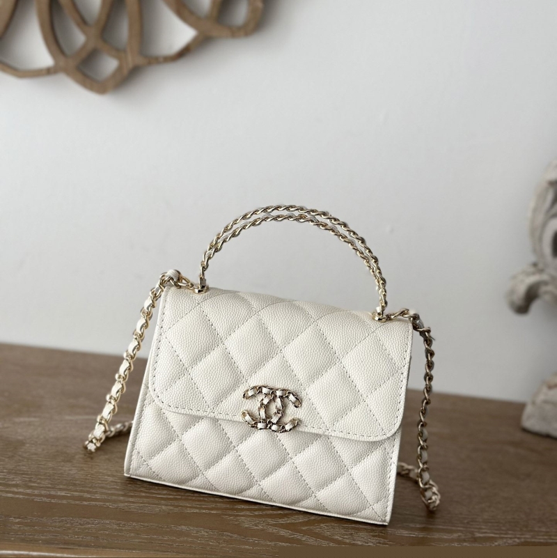 Ch*el top handle bags